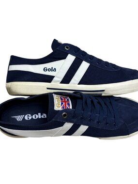 GOLA Sneakers Shoes Blue Canvas GENUINE LEATHER Summer Casual Shoes Mens 11